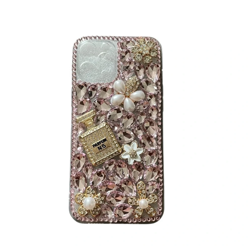 NIP iPhone 12ProMax Luxury Pink Crystal Phone Case
